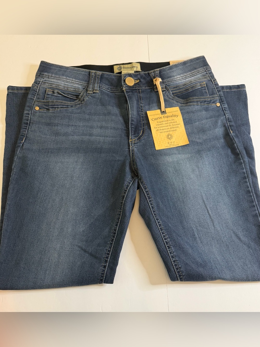 Democracy Ab Technology Freedom Ankle Skimmer Jeans Blue Size 12 NEW - Picture 2 of 11